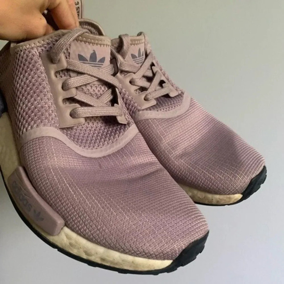 Adidas Boost NMD R1 Athletic Comfy Sneakers Light Purple Lavender Lilac 7.5 8 - Picture 8 of 12